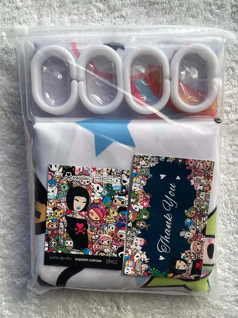 New Tokidoki Unicorno Fabric Shower Curtain
